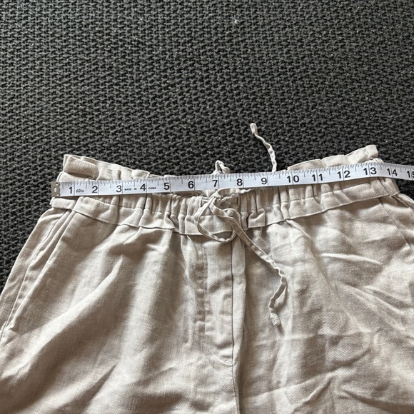 Reiss Lacey Linen Blend Pull On Shorts in Gray Size 4 - Picture 10 of 13